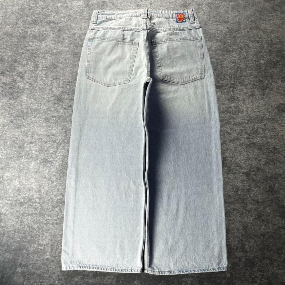 Empyre Righteous Jeans Mens 32 Light Wash Ultra Loose Baggy Wide Leg Skate